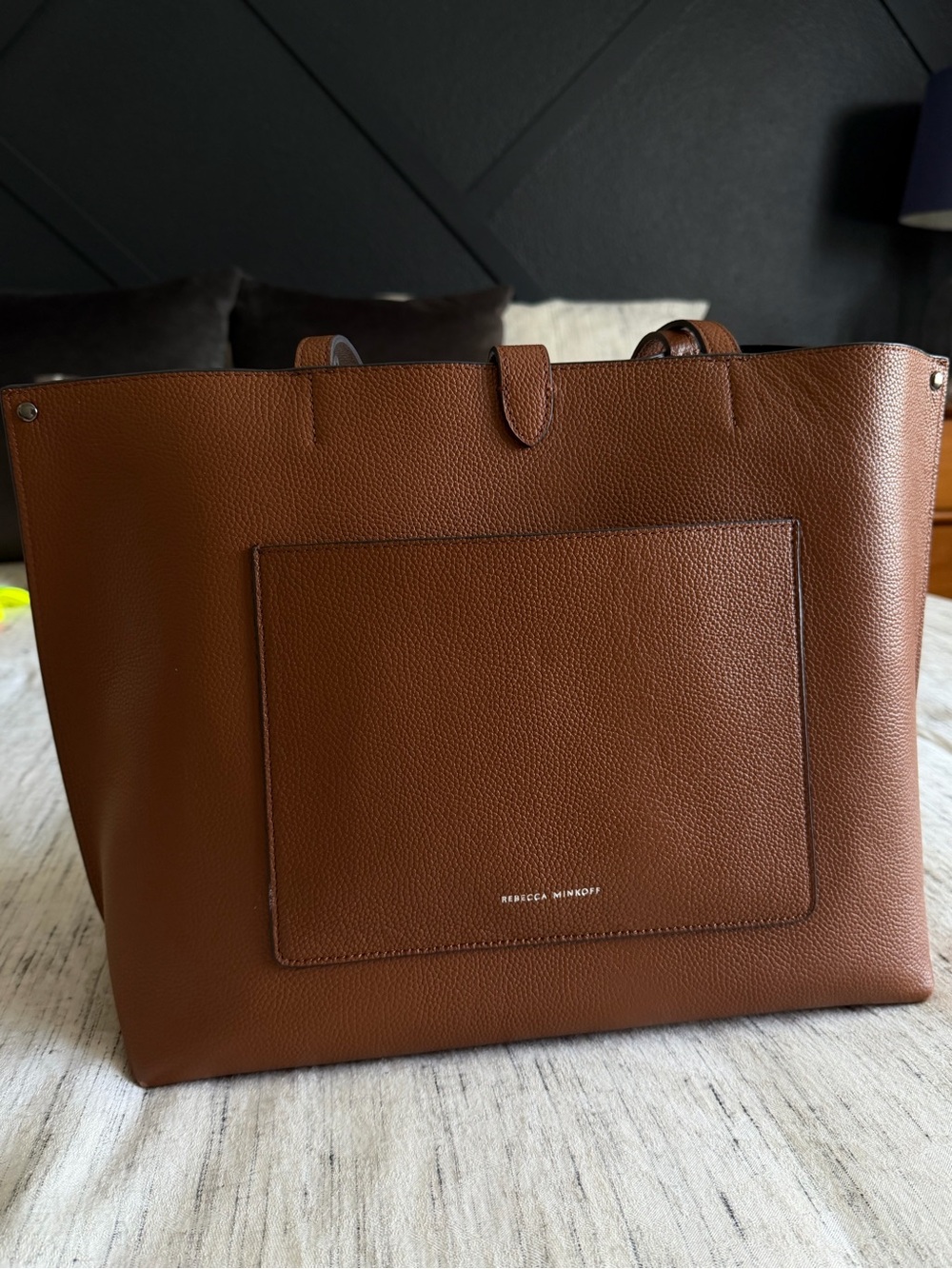 Rebecca Minkoff Brown Pebbled Leather Tote - Picture 5 of 11